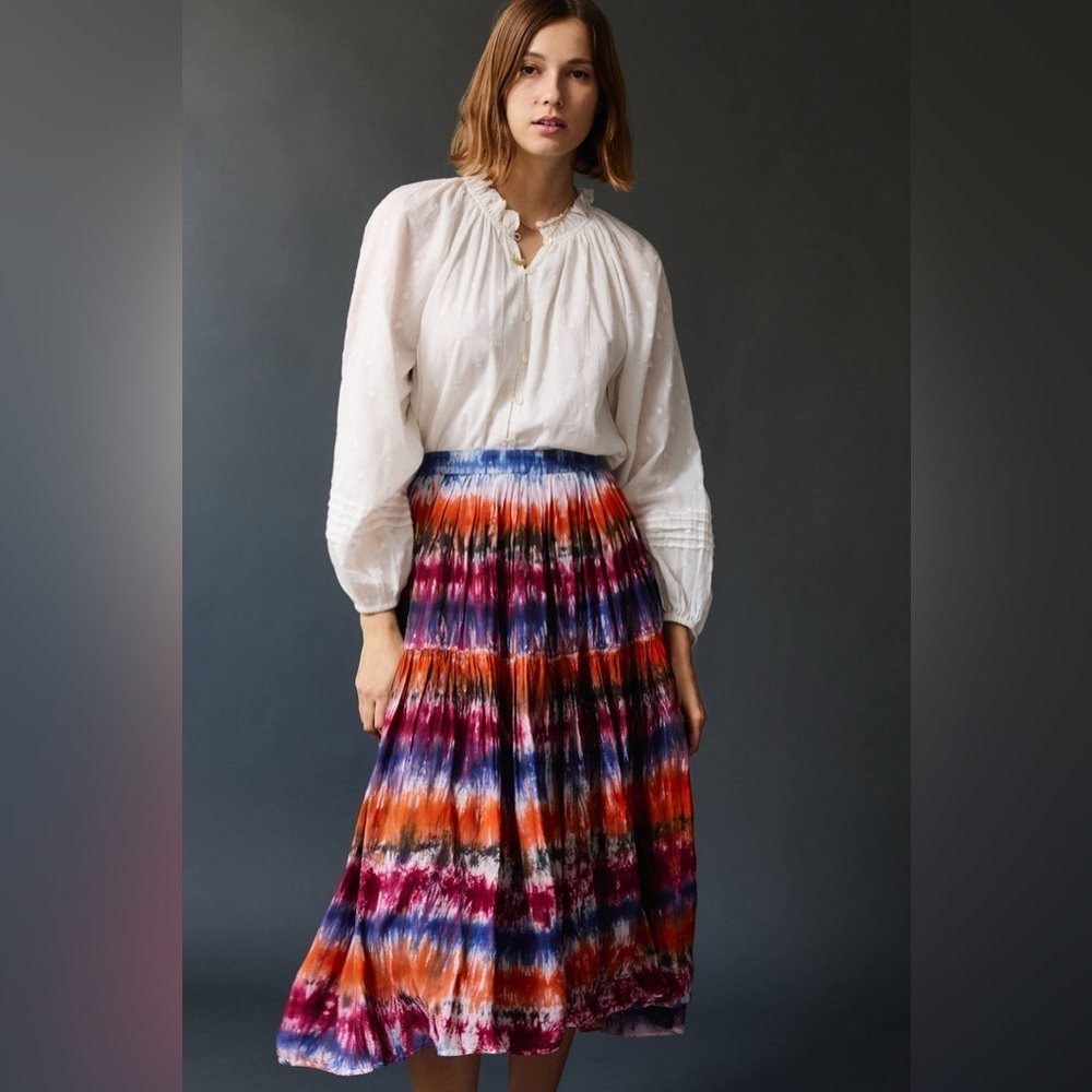 Anthropologie Oksana Tie-Dye Midi Skirt 🆕